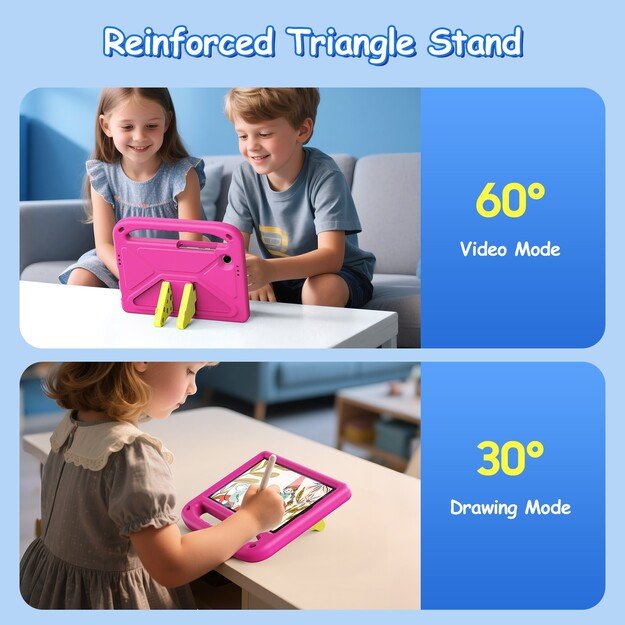 Dėklas Dux Ducis Puff Samsung X110/X115 Tab A9 8.7/X130/X135 Tab A11 8.7 rožinis 5