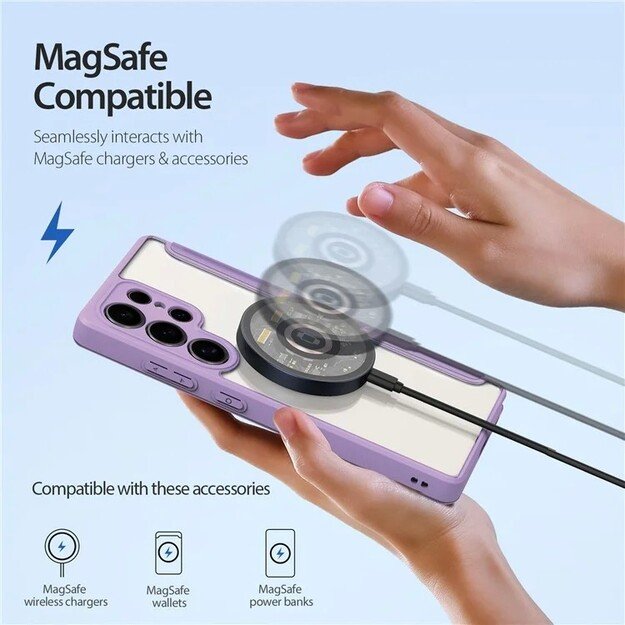 Dėklas Dux Ducis Skin X Pro skirtas Samsung S938 S25 Ultra violetinis 2