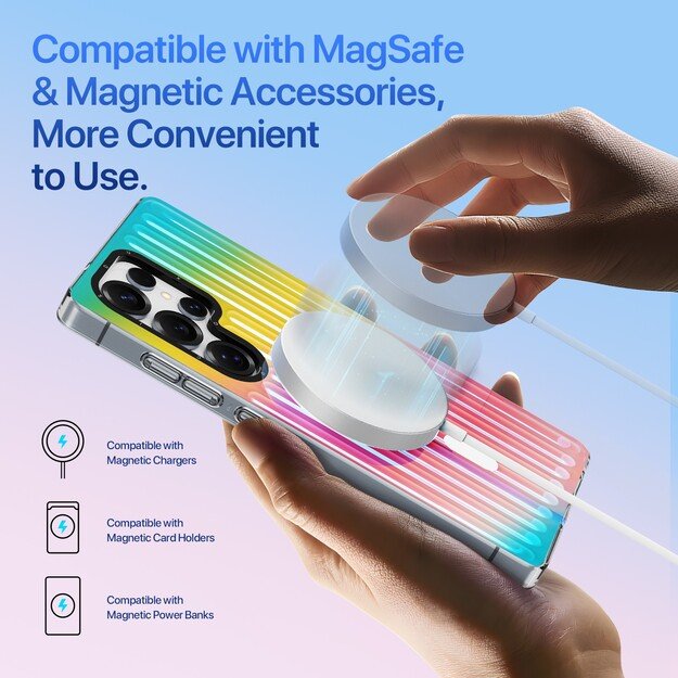 Dėklas Dux Ducis Zest Samsung S938 S25 Ultra Gradient Rainbow 3