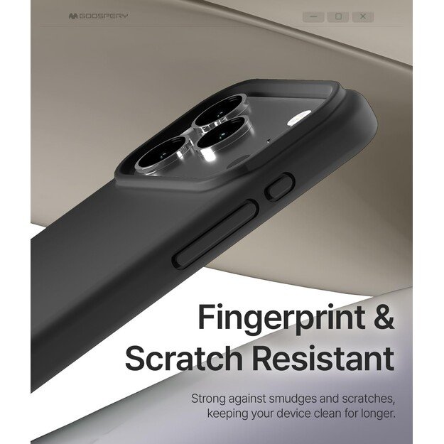 Dėklas Mercury Pure Magsafe Silicon Case Apple iPhone 17 Pro juodas 2