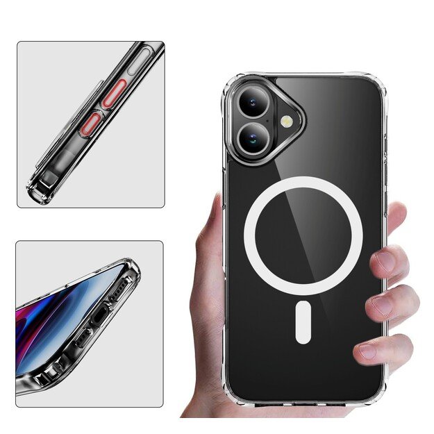 Dėklas Perfectionists Clear Mag Case Apple iPhone 16 skaidrus 1