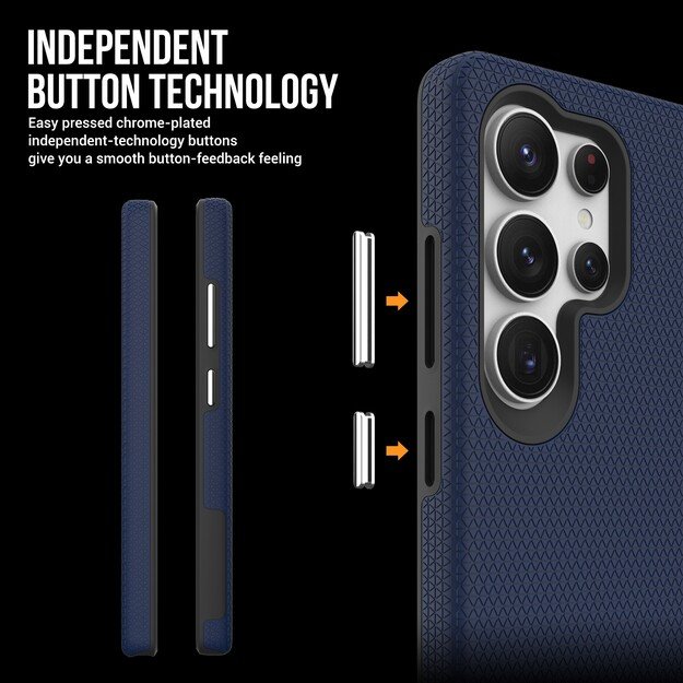 Dėklas Perfectionists Triangle Case Samsung S908 S22 Ultra 5G tamsiai mėlynas 4