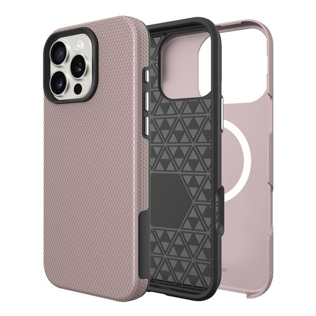 Dėklas Perfectionists Triangle Mag Case Apple iPhone 14 Pro Max rožinio aukso