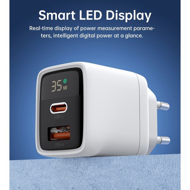 Įkroviklis Choetech PD6052 35W USB-C/USB-A baltas 4