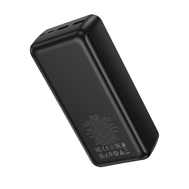I&scaron;orinė baterija Power Bank Borofone BJ80B 22.5W 30000mAh juoda 2