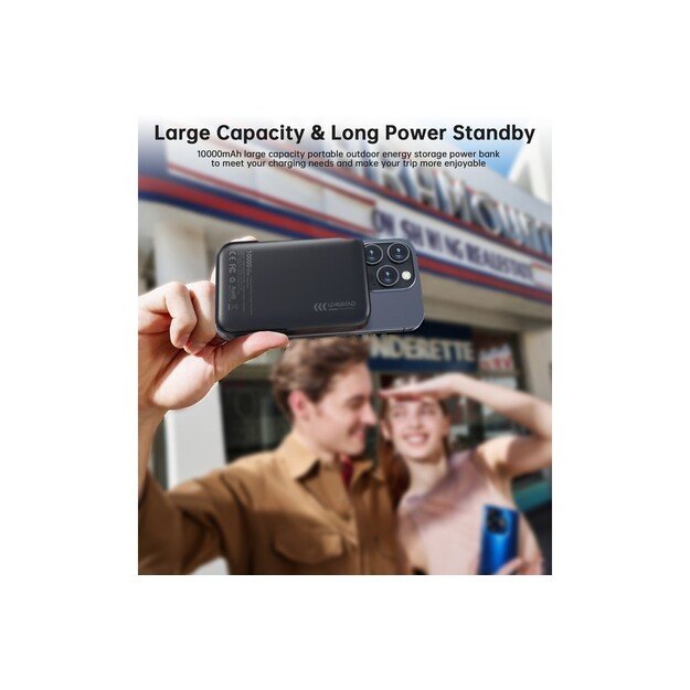 I&scaron;orinė baterija Power Bank Choetech B743 15W Magsafe 10000mAh juoda 3