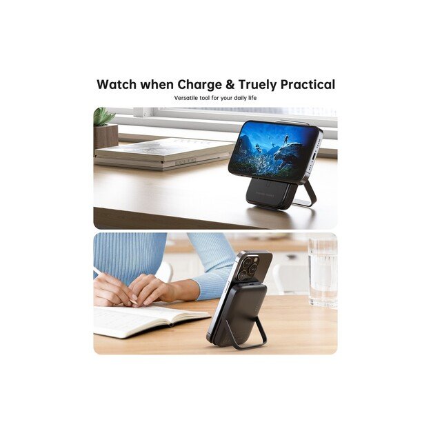 I&scaron;orinė baterija Power Bank Choetech B743 15W Magsafe 10000mAh juoda 4