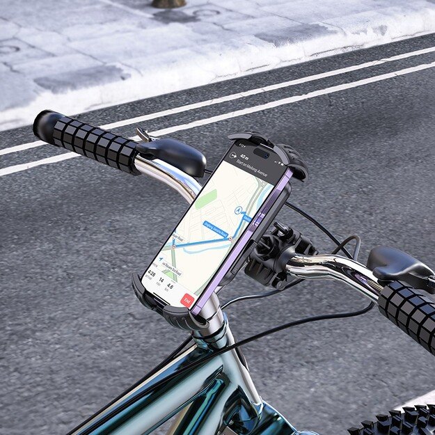 Telefono laikiklis dviračiui, motociklui Borofone BH105 juodas 2