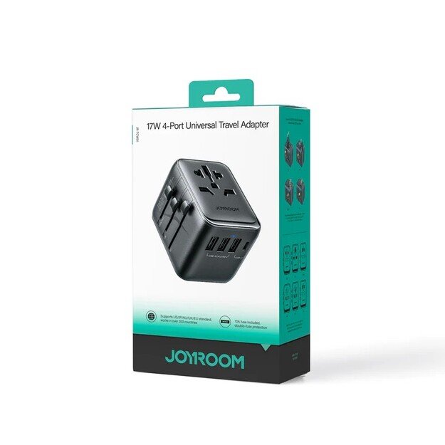 Universalus kelioninis įkroviklis Joyroom JR-TCW01 15W 3xUSB-A/USB-C juodas 5