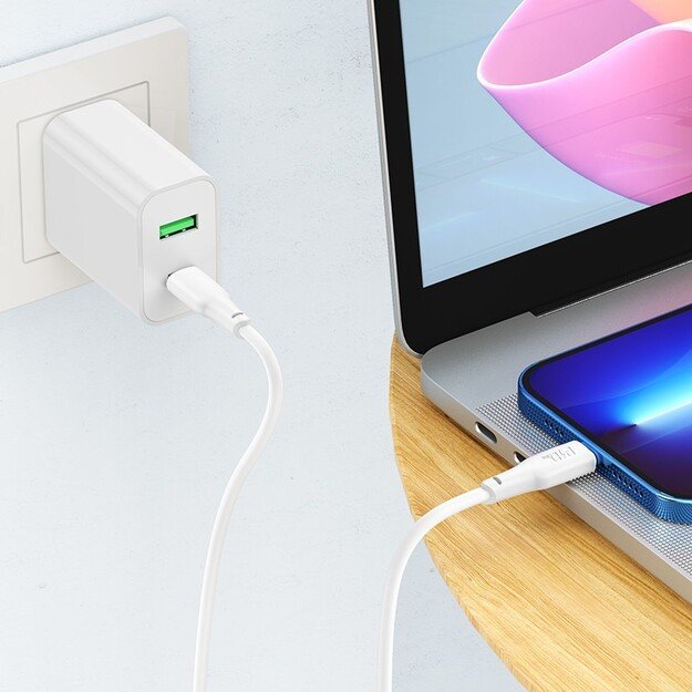 USB kabelis Hoco X93 60W USB-C to USB-C 1.0m baltas 4
