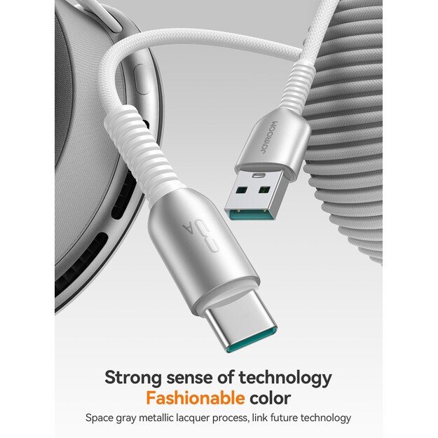 USB kabelis Joyroom S-A51 USB-A to USB-C 3A 1.2m pilkas 2