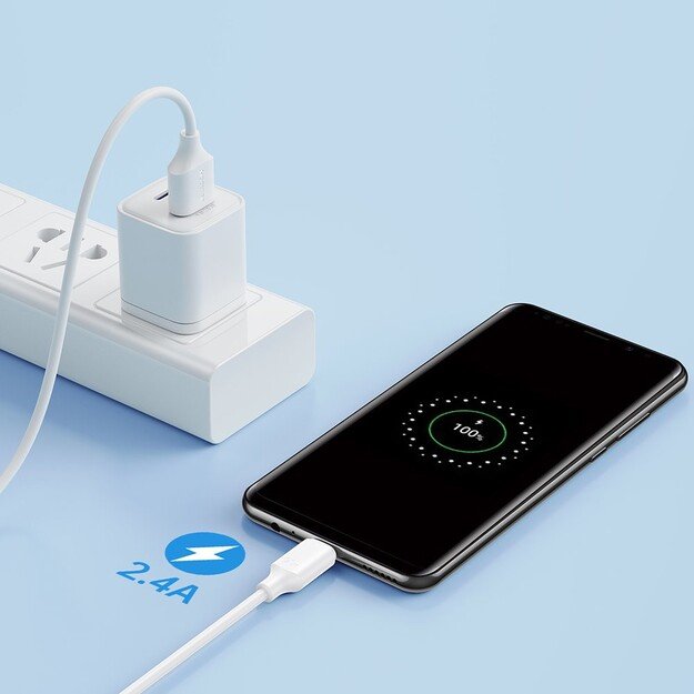 USB kabelis Joyroom S-UM018A9 USB to MicroUSB 2.4A 1.0m baltas 2