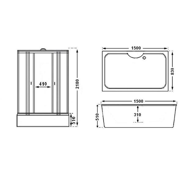 I&Scaron;PARDAVIMAS! Masažinė du&scaron;o kabina K2005T 2