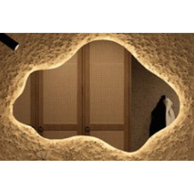 Veidrodis CLOUD LED I&Scaron;MANUS su funkcija nuo rasojimo, laikrodžiu ir termometru