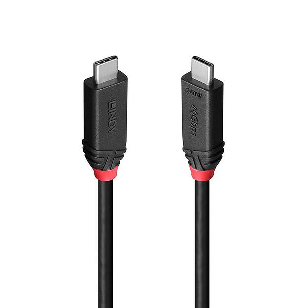 CABLE USB4 240W TYPE C 2M/BLACK LINE 37002 LINDY