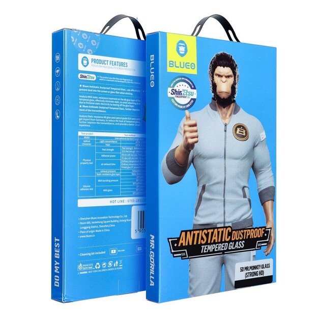 LCD apsauginis stikliukas 5D Mr. Monkey Glass (Strong Lite) Samsung S921 S24 juodas