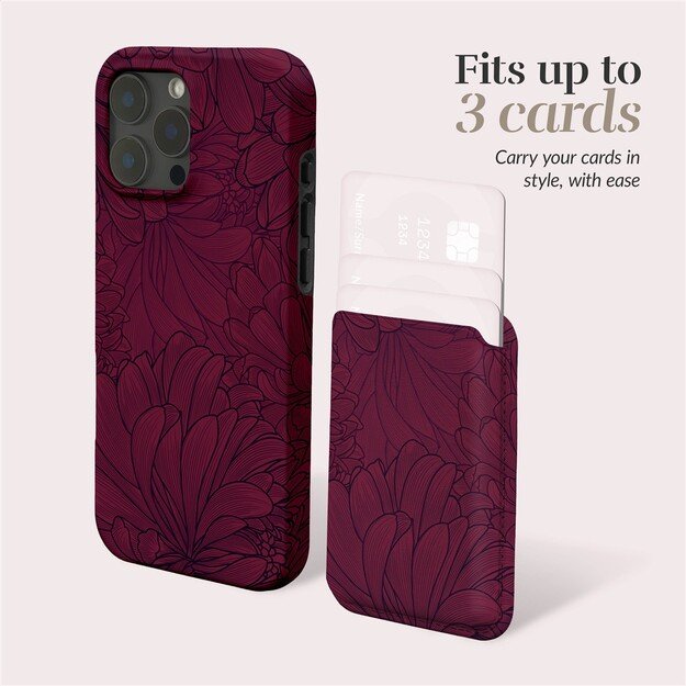 MIO Berry Blooms Magsafe Case Compatible Card Holder 1