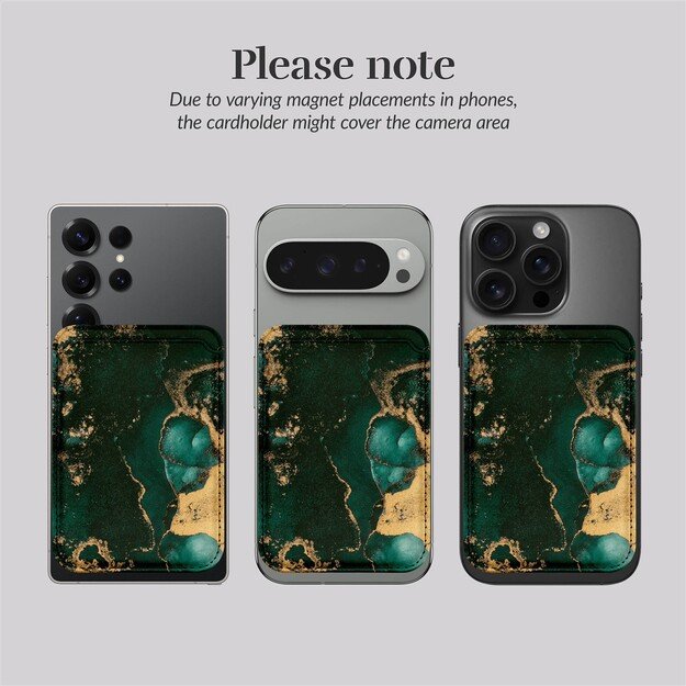 MIO Green Marble Magsafe Case Compatible Card Holder 1