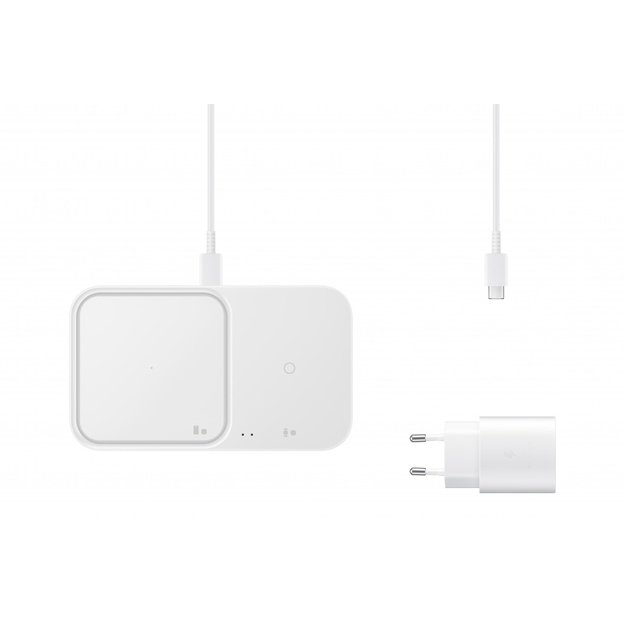 P5400BWE Samsung Wireless charger Duo pad (w/o TA) White 1