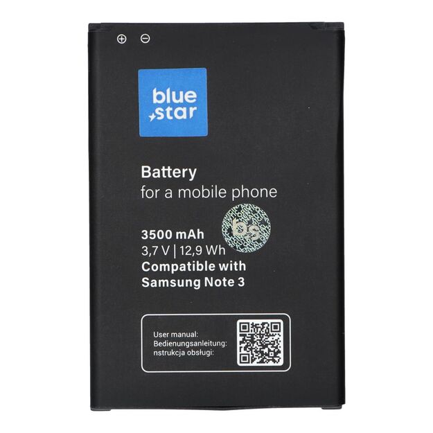 Battery for Samsung Galaxy Note 3 N9000 3500 mAh Blue Star Premium