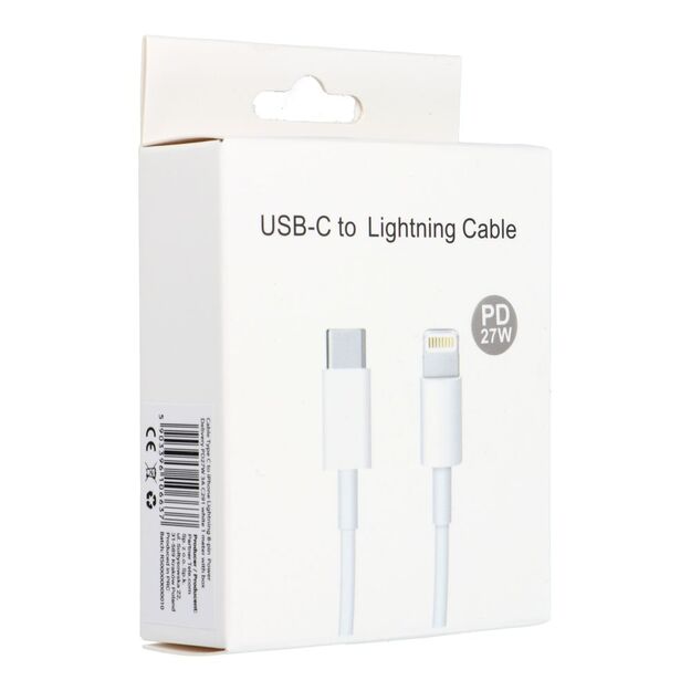 Cable Type C to Lightning PD 3A 27W C291 BOX 1 m white 2