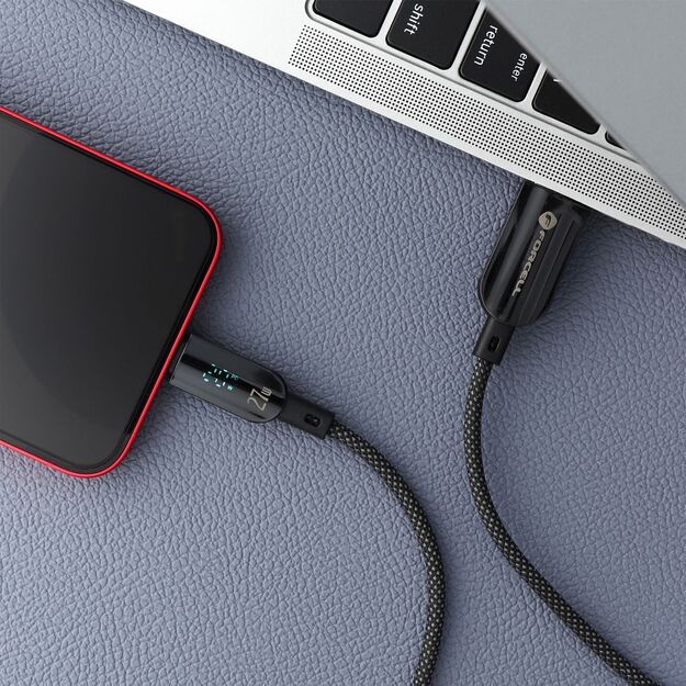 Cable USB A to Lightning Forcell F-Energy 2,4A 12W Digital 1,2 m C273 black 2