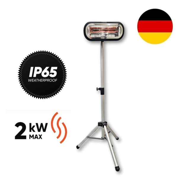 Halogeninis infraraudonųjų spindulių &scaron;ildytuvas Trotec IR 2001 su stovu