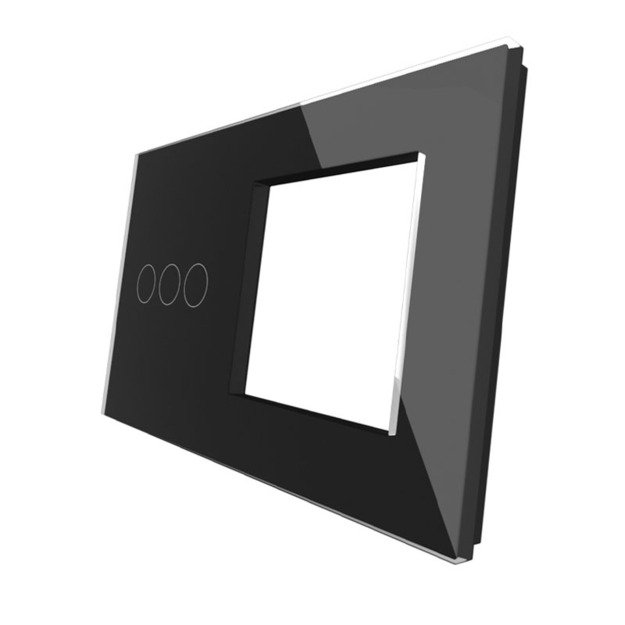 Tripolis sensorinis dangtelis su vienviečiu rėmeliu Feelspot, juodas 1