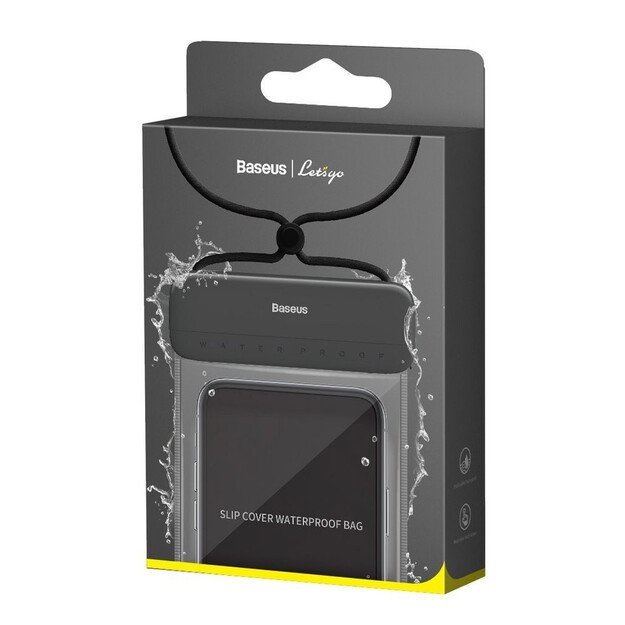 Atsparus vandeniui dėklas Baseus Lets Go Slip Cover Waterproof Bag juodas ACFSD-DG1 5
