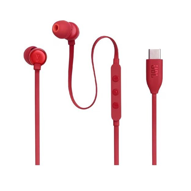 Ausinės JBL Tune 310C USB-C raudonos