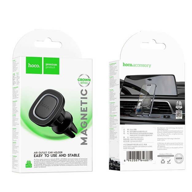 Automobilinis telefono laikiklis Hoco H72 (air vent) juodas 5