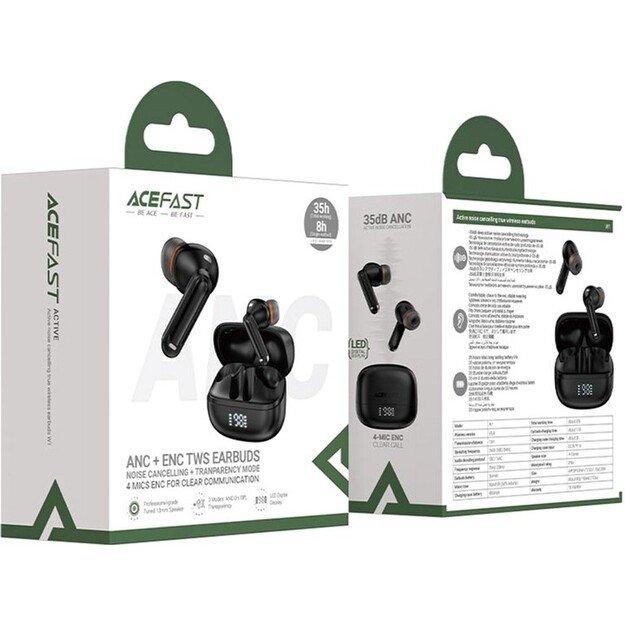 Belaidės ausinės Acefast W1 ANC juodos 3