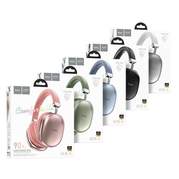 Belaidės ausinės Hoco W35 Max sidabrinės 3