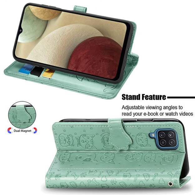 Dėklas Cat-Dog Samsung A145 A14 4G/A146 A14 5G žalias 4