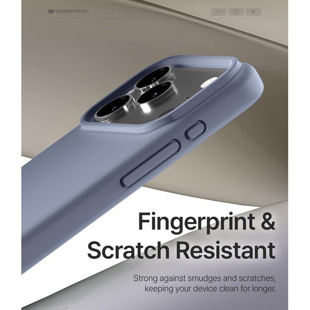 Dėklas Mercury Pure Magsafe Silicon Case Apple iPhone 17 Pro levandos pilka 2