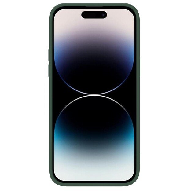 Dėklas Nillkin CamShield Silky Silicone Apple iPhone 15 Pro tamsiai žalias 1