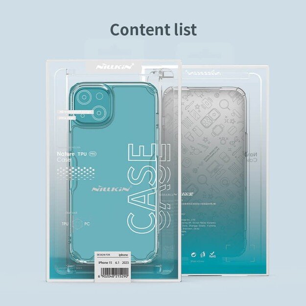 Dėklas Nillkin Nature TPU Pro Apple iPhone 15 Plus baltas 5