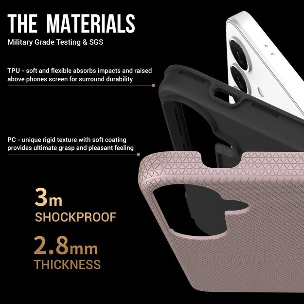 Dėklas Perfectionists Triangle Case Samsung A566 A56 5G rožinio aukso 3