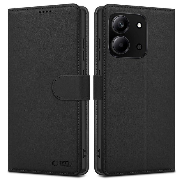 Dėklas Tech-Protect Wallet Xiaomi Redmi 15C 4G juodas