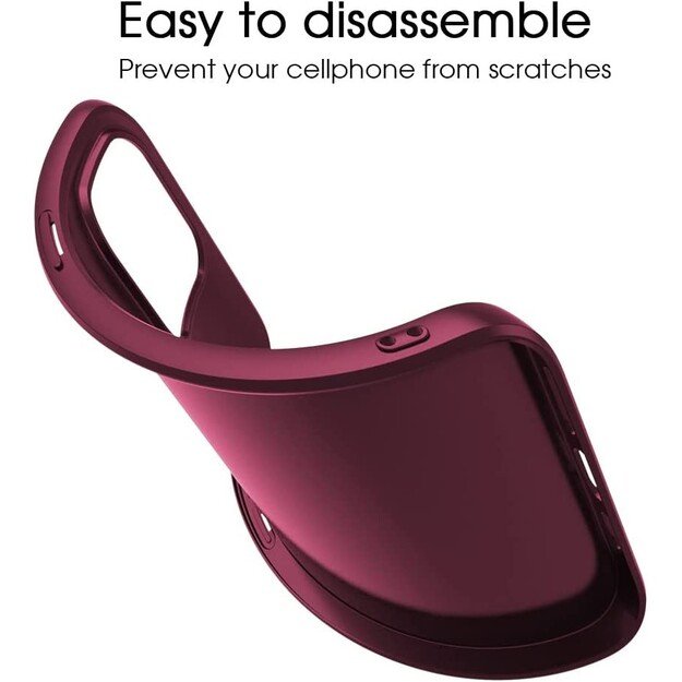 Dėklas X-Level Guardian Samsung G990 S21 FE 5G tamsiai raudonas 2