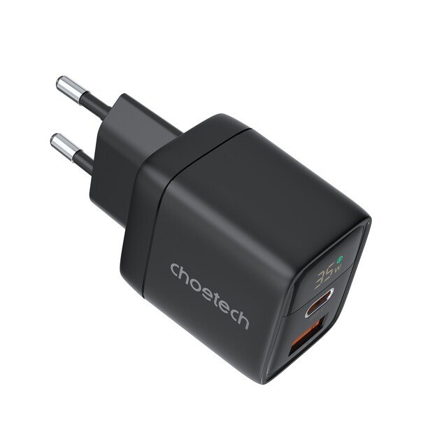 Įkroviklis Choetech PD6052 35W USB-C/USB-A juodas