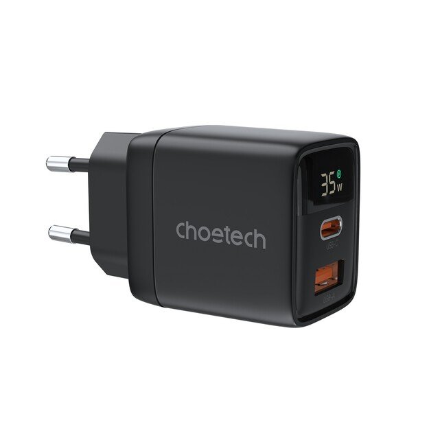 Įkroviklis Choetech PD6052 35W USB-C/USB-A juodas 1