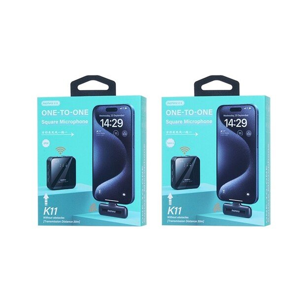 Mikrofonas Remax K11 Lightning juodas 2