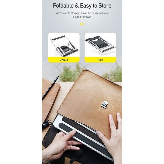 Stovas ne&scaron;iojamam kompiuteriui Awei X30 pilkas 1