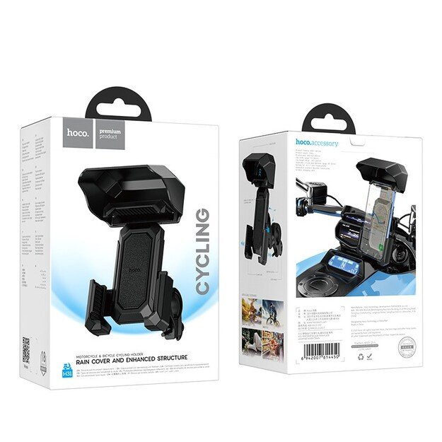 Telefono laikiklis dviračiui, motociklui Hoco H31 juodas 5