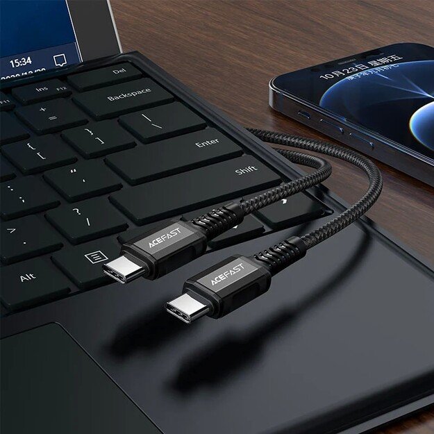 USB kabelis Acefast C1-03 60W USB-C to USB-C 1.2m juodas 2