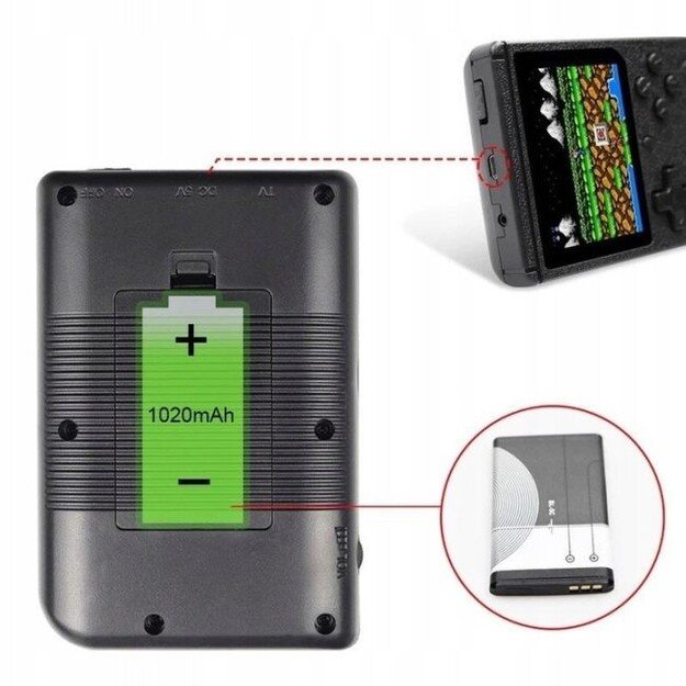 Žaidimų konsolė Reach Retro Gaming RC-2 juoda 2