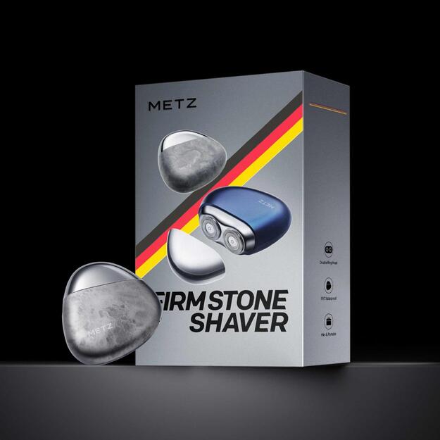 MZPS021 Metz Firm stone Shaver, Navy Blue. 2