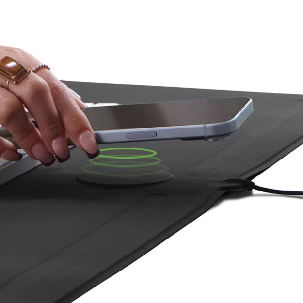 ZAGG Desk Mat with wireless charging Black 2