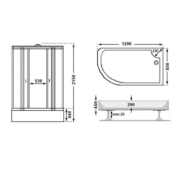 Du&scaron;o kabina SO72-18 fabric de&scaron;inė 3